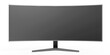 Modern professional widescreen monitor with curved screen