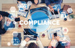 © InfiniteFlow - Compliance rule law and regulation graphic interface for business quality policy planning to meet international standard.
