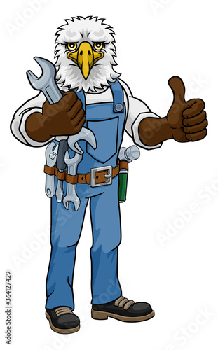 An eagle cartoon animal mas...