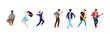 © Firangiz - Dancing people vector isolated illustration. Musicians flat illustration