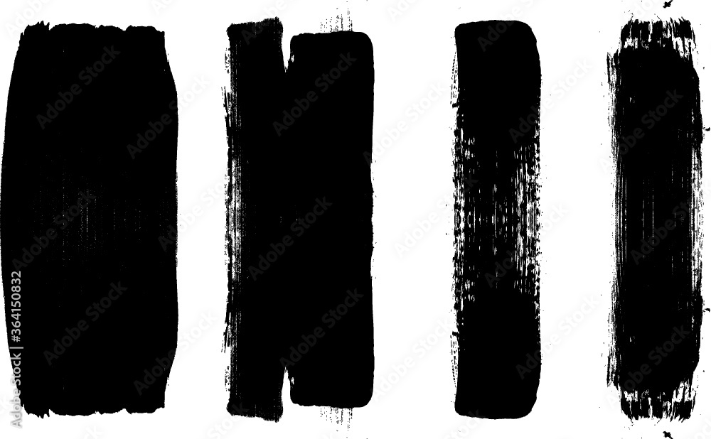Grunge Paint stripe . Vector brush Stroke . Distressed banner . Black ...