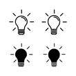 © Oliviart - set of Lamp icons. Light bulb icon vector. Idea vector icon