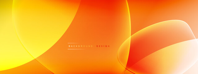 Vector abstract background - liquid bubble shapes on fluid gradient with shadows and light effects. Shiny design template for text