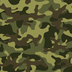 Camouflage pattern seamless vector military. Ornament. Green background.