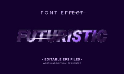 Futuristic font effect. Digital font effect vector design. easy to change word