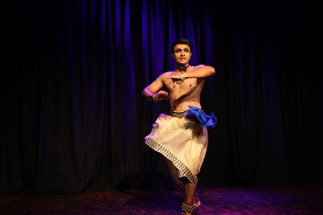 A graceful bharatnatyam dancer