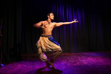 A graceful bharatnatyam dancer