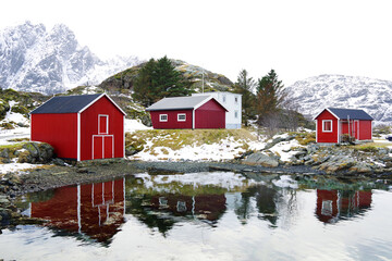 Wall Mural - Stamsund fishing village, Norway, Europe