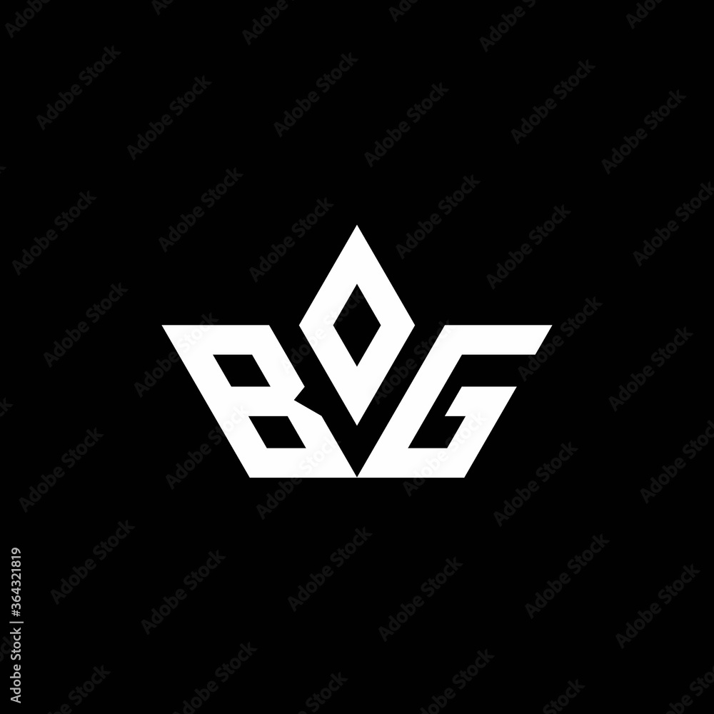 BG monogram logo with crown shape luxury style Stock Vector | Adobe Stock
