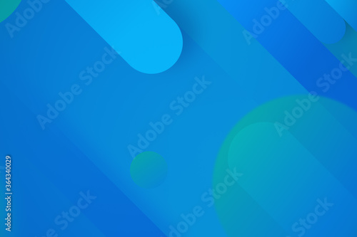 Fotografía Blue wallpaper with colorful circles and lines.