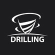 Vector logo of drilling and geodetic works