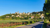 Fototapeta Big Ben - Landscape of Solomeo that is a small village near Corciano, Umbria, Italy