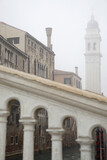 Fototapeta Londyn - Italy Venice on foggy day