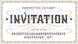 Font Invitation. Craft vintage typeface design