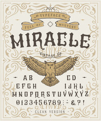 Font Miracle. Craft retro vintage typeface design