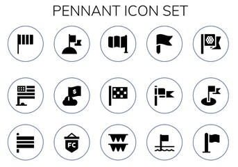 Poster - pennant icon set