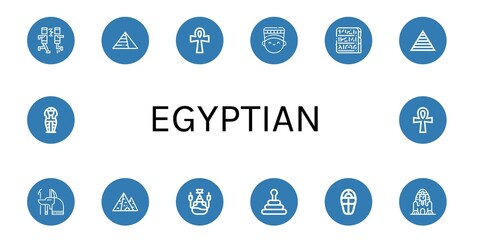 Canvas Print - egyptian icon set