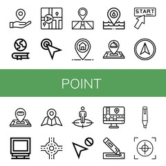 Poster - point icon set