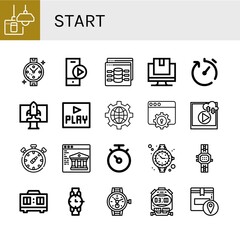 Sticker - start simple icons set