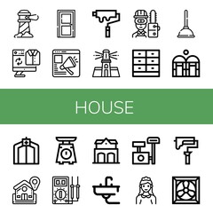 Canvas Print - house simple icons set