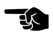 © martialred - Finger pointing / point hand gesture flat vector icon for apps and websites