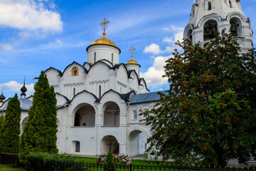 Intercession cathedral of Intercession (Pokrovsky) convent in Suzdal, Russia. Golden ring of Russia