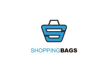 Wall Mural - shopping bag logo with letter s