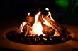 Warm and cozy evening at the gas fire pit table