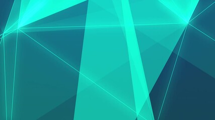 Polygon model and network connection lines for technology concept