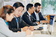 © DragonImages - Business people having meeting in office, discussing projects and data in financial reports