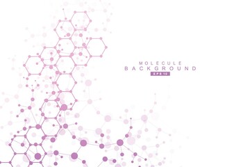 Wall Mural - structure molecule and communication. dna, atom, neurons. scientific concept for your design. connec