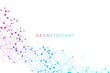 © pro500 - Geometric abstract background with connected line and dots. Structure molecule and communication. Big Data Visualization. Medical, technology, science background. Vector illustration.