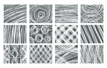 Set Of Doodle  With Pen Of Hand Drawn Scratch Style For Abstract Background Black White Vector Texture.