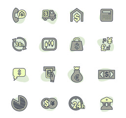 Wall Mural - Currency exchange icons set