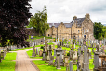STIRLING, SCOTLAND - AUGUST 19, 2016: Old Celtic Graves On A Cemetery Of Holy Rude In Stirling, Near The Castle. Scotland, United Kingdom, Great Britain, Europe