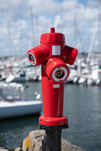Fire Hydrant For The Fire Brigade On The Quay Of A Port In France