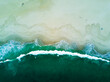Aerial photo of summer beach and blue ocean