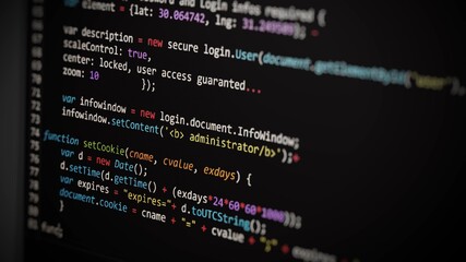 Wall Mural - computer code programming coding process