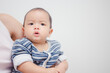 © grooveriderz - 8 months baby boy  portrait, asian kid face, little boy looking at camera