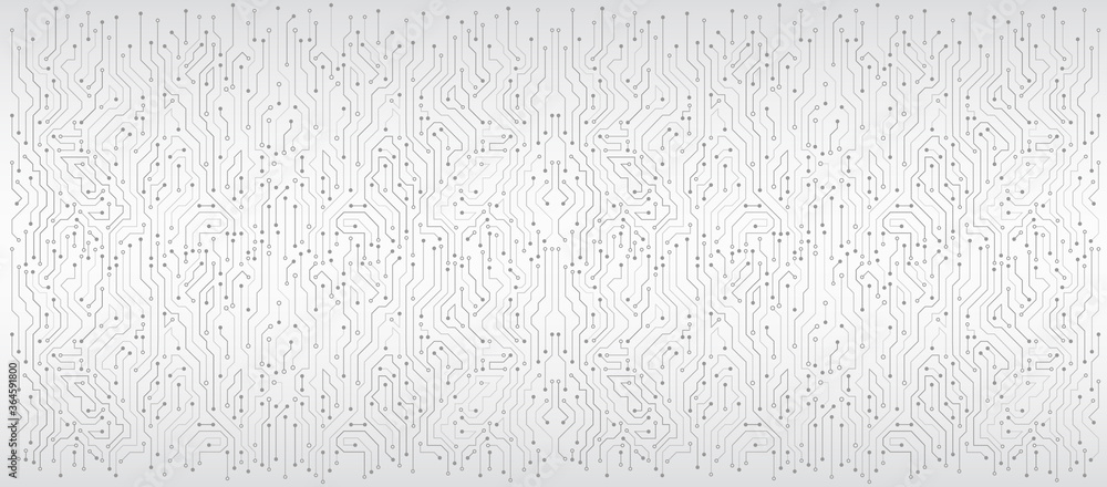 Wide High-tech technology background texture. Circuit board vector ...