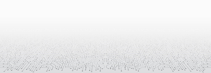 perspective wide high-tech technology background texture. abstract 3d circuit board vector illustrat