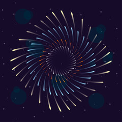 Sticker - Fireworks burst explosion in the night sky