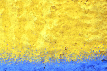 grunge background with yellow and blue paint