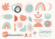 © juliabatsheva - Floral and Abstract Earthy Terracotta Shapes and Elements. Modern Vector Design