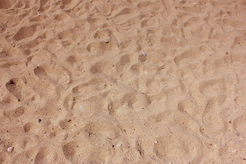 Background of footprints in sand