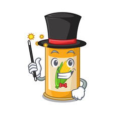 Sticker - A gorgeous smart Magician of corn tin cartoon design style