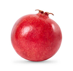 Wall Mural - Whole pomegranate isolated on white background.