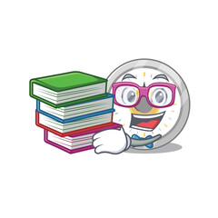 Poster - Old kitchen timer student mascot design read many books when study at home