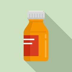 Poster - Medical cough syrup icon. Flat illustration of medical cough syrup vector icon for web design