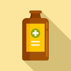 Sticker - Healthcare cough syrup icon. Flat illustration of healthcare cough syrup vector icon for web design